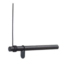 Čierny nástenný vešiak z dubového dreva 50 cm Swing – LIND DNA vyobraziť