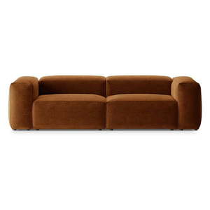 Pohovka v tehlovej farbe 264 cm Bergamo – Cosmopolitan Design vyobraziť
