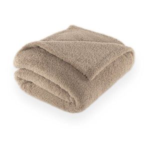 Taupe deka z mikroplyšu 150x200 cm Cocoon – Tiseco Home Studio vyobraziť