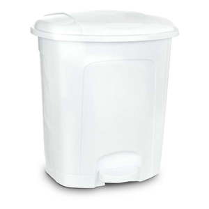 Biely nášľapný plastový odpadkový kôš 5, 5 l – Orion vyobraziť