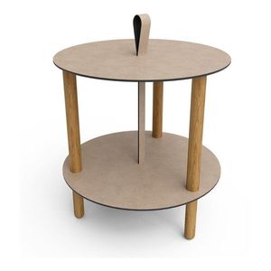 Okrúhly odkladací stolík ø 48 cm Strap L Bull – LIND DNA vyobraziť