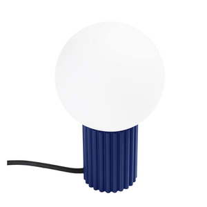 Tmavomodrá stolová lampa so skleneným tienidlom (výška 19 cm) Orbital – Sollux vyobraziť