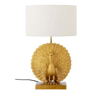 Stolová lampa v zlatej farbe s textilným tienidlom (výška 58, 5 cm) Peacock – Bloomingville vyobraziť