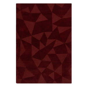 Vínovočervený ručne tkaný vlnený koberec 200x290 cm Shard Red – Flair Rugs vyobraziť