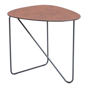 Koňakovohnedý kovový konferenčný stolík 44x50 cm Curve L Bull – LIND DNA vyobraziť
