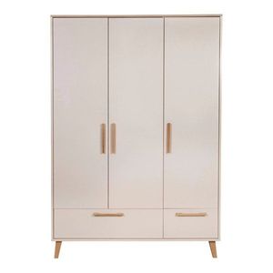 Krémová/v prírodnej farbe detská šatníková skriňa v dekore duba 138x200x55 cm Jil – Roba vyobraziť