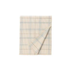 Krémový/šalviovozelený bavlnený detský prehoz 140x200 cm Tartan Blue Sage – Lorena Canals vyobraziť