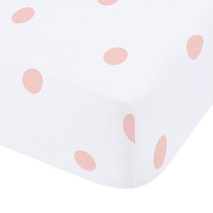 Biela/ružová napínacia flanelová plachta 90x190 cm Polka Dot – Catherine Lansfield vyobraziť