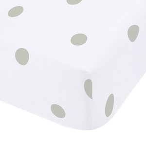 Biela/zelená napínacia flanelová plachta 150x200 cm Polka Dot – Catherine Lansfield vyobraziť