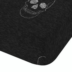 Tmavosivá napínacia detská plachta na jednolôžko 90x190 cm Skulls – Catherine Lansfield vyobraziť