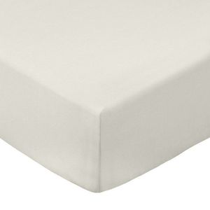 Krémová napínacia plachta z bavlneného perkálu 150x200 cm Cotton Percale – Bianca vyobraziť