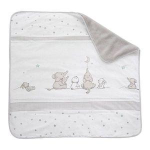 Biela/sivá detská deka z mikroplyšu 80x80 cm Sternenzauber – Roba vyobraziť