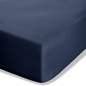 Tmavomodrá napínacia perkálová plachta 90x190 cm Easy Iron Percale – Catherine Lansfield vyobraziť