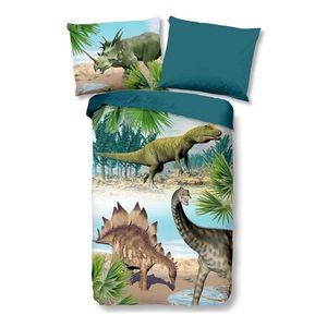 Zelené/modré bavlnené detské obliečky na jednolôžko 140x200 cm Dino – Good Morning vyobraziť