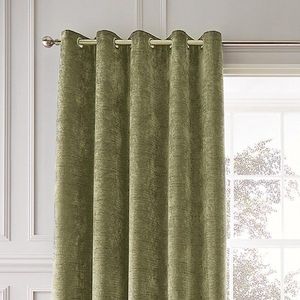 Kaki termozávesy v súprave 2 ks zo ženilky 229x229 cm Selene Luxury Chenille – Hyperion vyobraziť