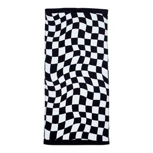 Čierno-biela bavlnená plážová osuška 76x160 cm Checkerboard – Catherine Lansfield vyobraziť
