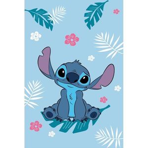 Modrá fleecová detská deka 100x150 cm Lilo a Stitch "Blue" – Jerry Fabrics vyobraziť