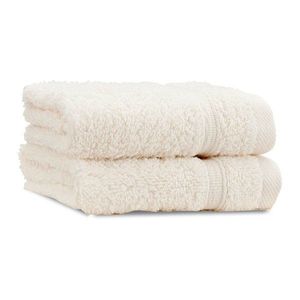 Krémové froté bavlnené uteráky v súprave 2 ks 30x30 cm Zero Twist – Catherine Lansfield vyobraziť