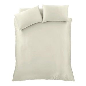 Béžové saténové obliečky na dvojlôžko/predĺžené 230x220 cm Silky Soft – Catherine Lansfield vyobraziť
