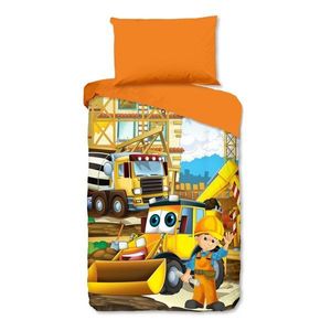 Oranžové bavlnené detské obliečky na jednolôžko 140x200 cm Building – Good Morning vyobraziť