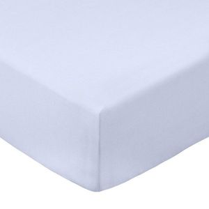 Napínacia plachta z bavlneného perkálu v levanduľovej farbe 135x190 cm Cotton Percale – Bianca vyobraziť