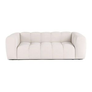 Krémová zamatová pohovka 225 cm Cube – Bonami Selection vyobraziť