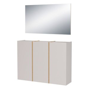 Krémová predsieňová zostava 138x200x37 cm Libbiano – Germania vyobraziť