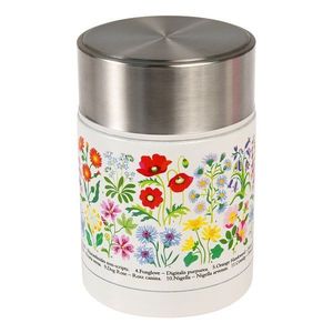 Krémová/v striebornej farbe termoska na jedlo/detská 450 ml Wild Flowers – Rex London vyobraziť