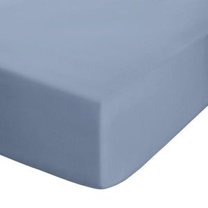 Modrá napínacia perkálová plachta 90x190 cm Easy Iron Percale – Catherine Lansfield vyobraziť
