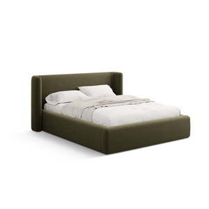 Zelená čalúnená dvojlôžková posteľ s úložným priestorom s roštom 200x200 cm Jason – Windsor & Co Sofas vyobraziť