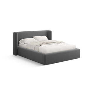 Sivá čalúnená dvojlôžková posteľ s úložným priestorom s roštom 200x200 cm Jason – Windsor & Co Sofas vyobraziť