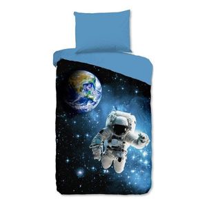 Modré bavlnené detské obliečky na jednolôžko 140x200 cm Astronaut – Good Morning vyobraziť