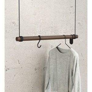 Hnedý nástenný vešiak z dubového dreva 80 cm Swing M – LIND DNA vyobraziť