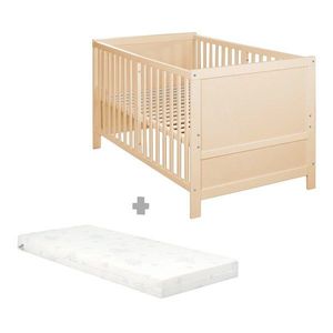 Postieľka s nastaviteľnou výškou 70x140 cm v prírodnej farbe Easy Sleep – Roba vyobraziť
