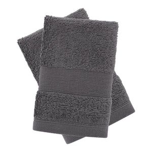 Tmavosivé froté bavlnené uteráky v súprave 2 ks 30x30 cm Anti–Bacterial – Catherine Lansfield vyobraziť