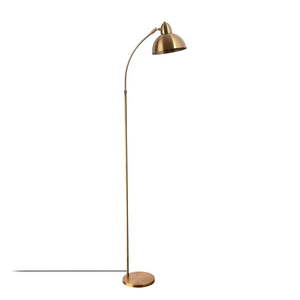 Stojacia lampa v mosadznej farbe s kovovým tienidlom (výška 162 cm) Marzeo – Opviq lights vyobraziť