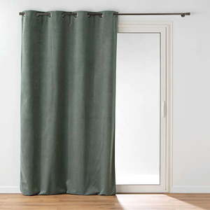 Kaki zamatový záves 140x260 cm Olympe – douceur d'intérieur vyobraziť