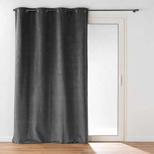Antracitový zamatový záves 140x260 cm Olympe – douceur d'intérieur vyobraziť