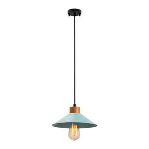 Tyrkysovomodré/v prírodnej farbe závesné svietidlo s kovovým tienidlom ø 24 cm Manavgat – Opviq lights vyobraziť