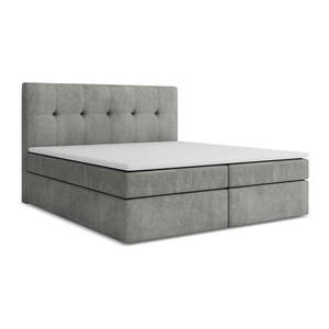 Sivá boxspring posteľ s úložným priestorom 180x200 cm Palta – Makamii vyobraziť