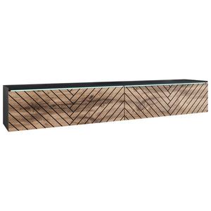 P & B NÍZKA KOMODA, čierna, dub wotan, 180/30/33 cm vyobraziť