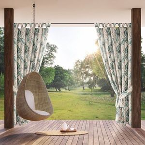 ArtFir Záves na terasu GARDEN 7 PU | béžová/zelená 155 x 220 cm vyobraziť