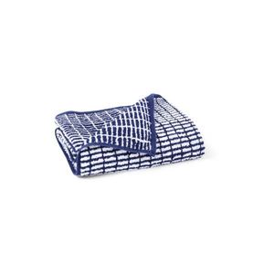 Biela/modrá froté osuška s prímesou bambusu 70x140 cm Nuance – JUNA vyobraziť