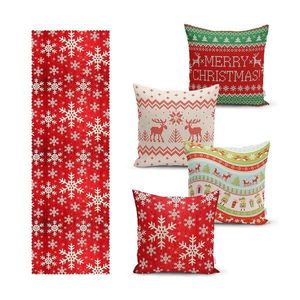 Súprava obliečok na vankúš a behúňa 5 ks Christmas Sweater – Mila Home vyobraziť