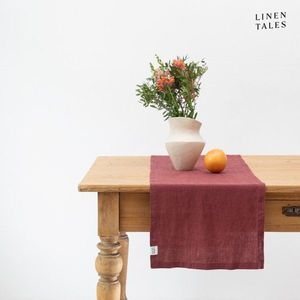 Ľanový behúň na stôl 40x150 cm Marsala – Linen Tales vyobraziť