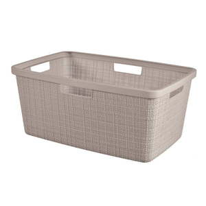 Taupe plastový kôš na bielizeň 46 l Jute – Curver vyobraziť
