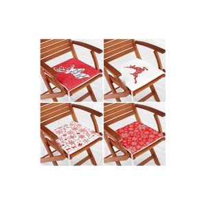 Sedáky v súprave 4 ks s vianočným motívom 40x40 cm Snowflakes – Mila Home vyobraziť