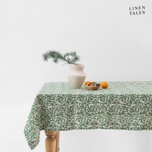 Ľanový obrus 140x140 cm Evergreen Damask – Linen Tales vyobraziť