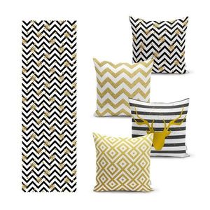Súprava obliečok na vankúš a behúňa 5 ks ZigZag – Mila Home vyobraziť