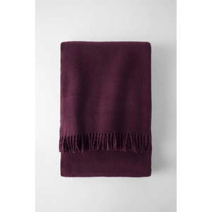 Tmavofialová deka s prímesou bavlny 140x180 cm Basics Plain – Euromant vyobraziť